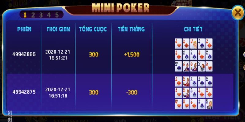 Những tính năng lựa chọn tại tựa game mini poker của Go88